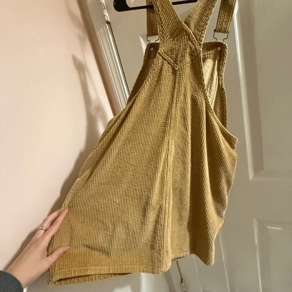 Wild Fable Yellowish Gold Corduroy Overalls - Picture 3 of 7